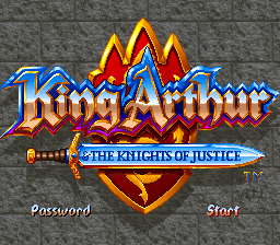 King Arthur & The Knights of Justice (USA) Title Screen